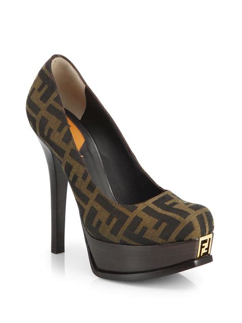 fendi zucca platform pump|fendi zucca shoes products for sale .